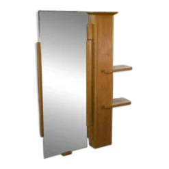Étagère murale avec miroir orientable par Guillerme et Chambron pour Votre Maison 1960’s