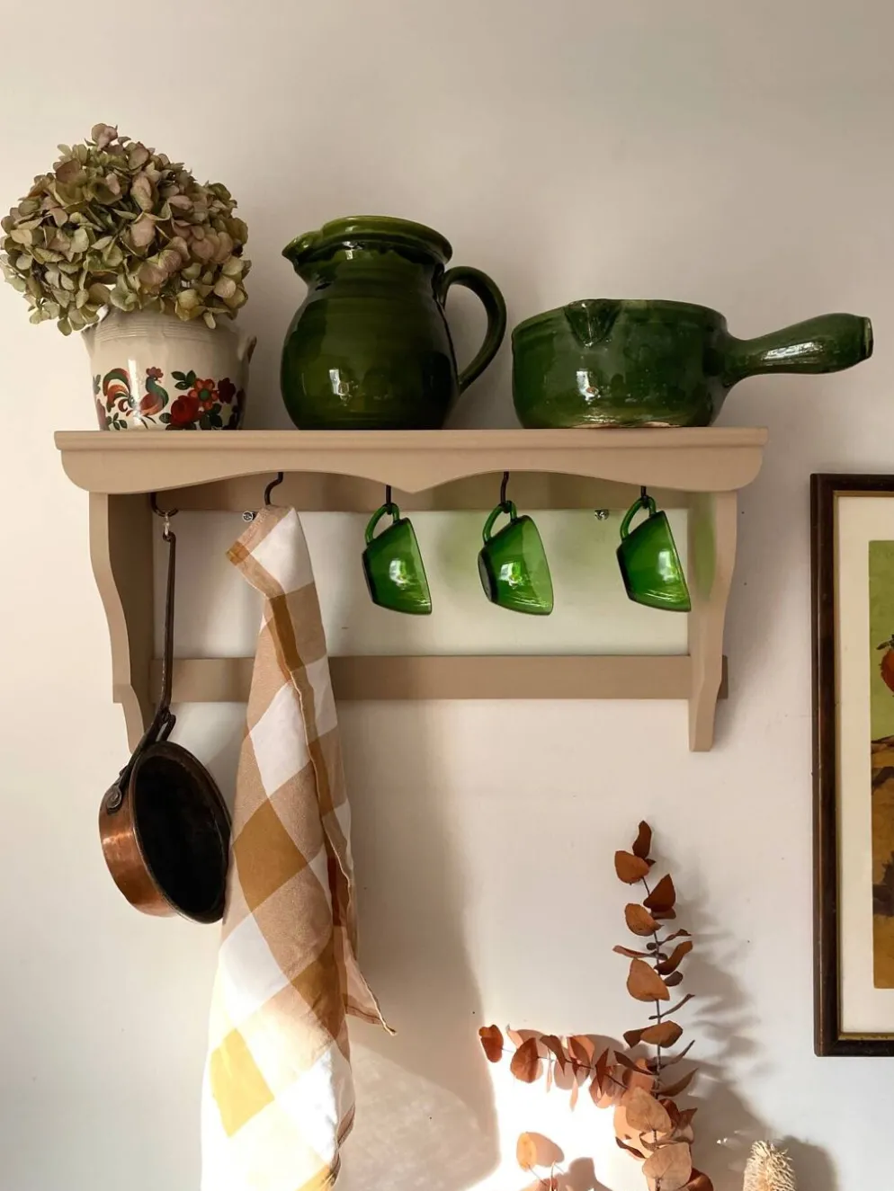 Étagère murale en bois ancien