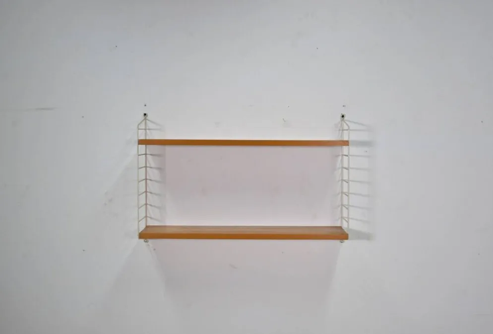 Étagère murale en corde par Kajsa et Nisse Strinning années 1960 scandinave