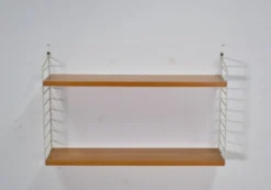 Étagère murale en corde par Kajsa et Nisse Strinning années 1960 scandinave