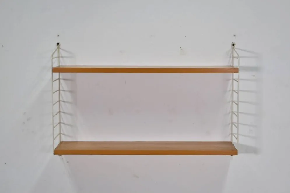 Étagère murale en corde par Kajsa et Nisse Strinning années 1960 scandinave