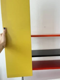 Étagère murale en métal Tomado De Stijl vintage originale (5 étagères), milieu du siècle