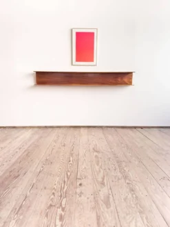 Étagère murale en noyer par Wilhelm Renz pour Walter Wirz, années 1960.