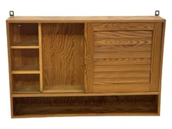 Étagère murale en pin vintage des années 1970