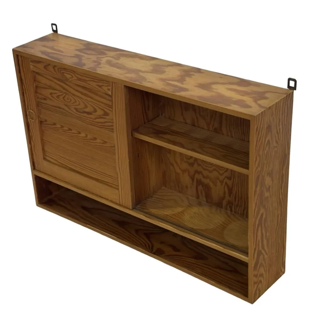 Étagère murale en pin vintage des années 1970