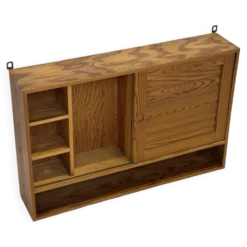 Étagère murale en pin vintage des années 1970