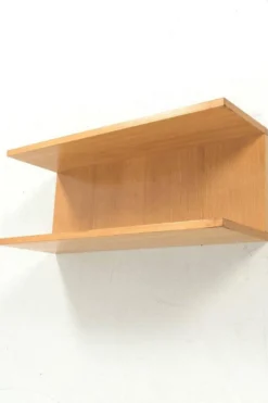 Étagère murale en placage de bois blond