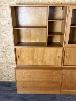 Étagère murale en teck des années 1960-1970 de HG Furniture Danemark