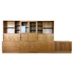 Étagère murale en teck des années 1960-1970 de HG Furniture Danemark