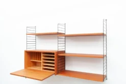 Étagère murale en teck par Kajsa et Nisse Strinning, années 1950