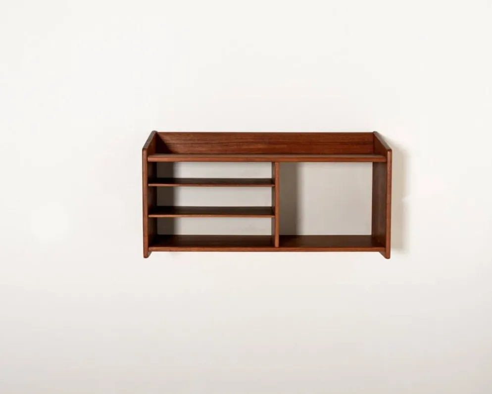 Étagère murale en teck scandinave, années 1950/1960