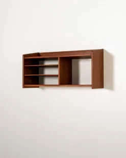 Étagère murale en teck scandinave, années 1950/1960