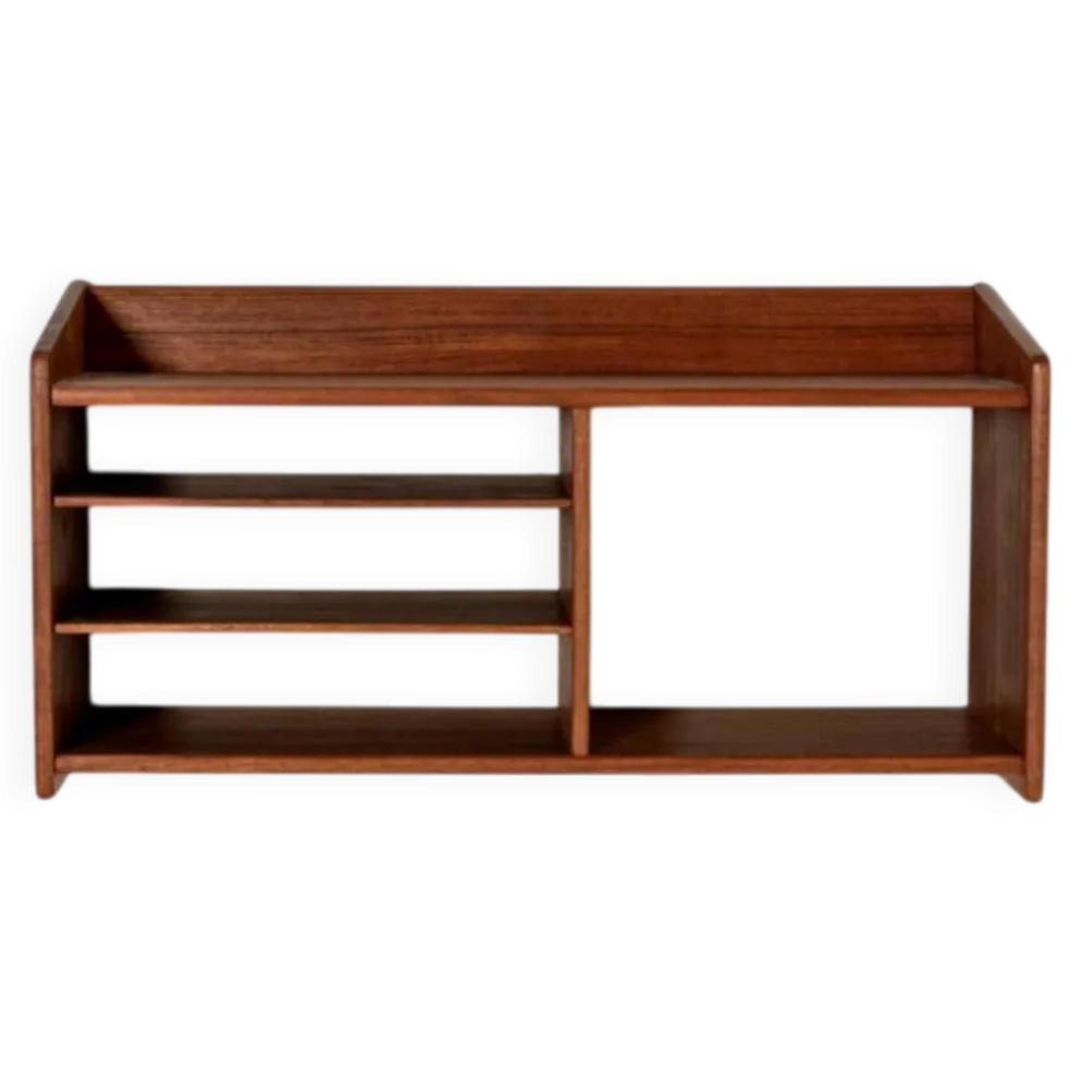 Étagère murale en teck scandinave, années 1950/1960