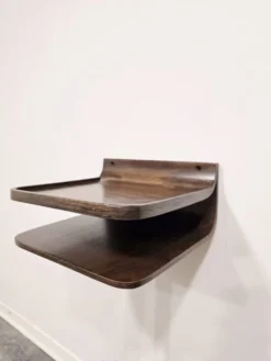 Étagère murale flottante des années 60 – Contreplaqué de style mid-century