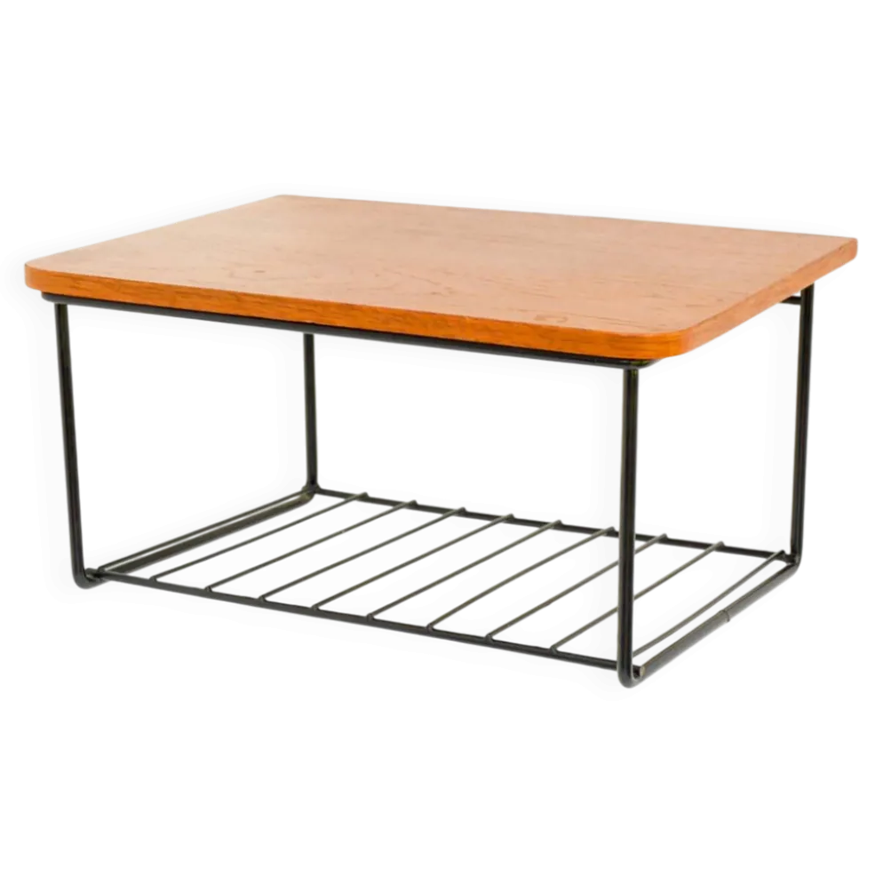 Étagère murale flottante vintage, support en teck design des années 60