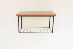 Étagère murale flottante vintage, support en teck design des années 60