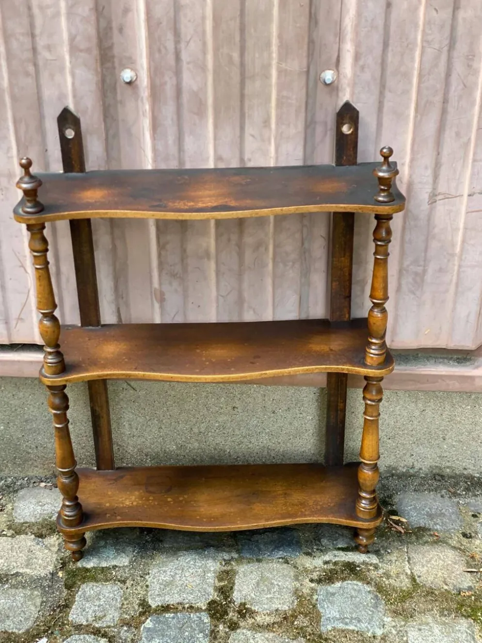 Étagère murale Louis Philippe vintage bois massif du XIXème siècle