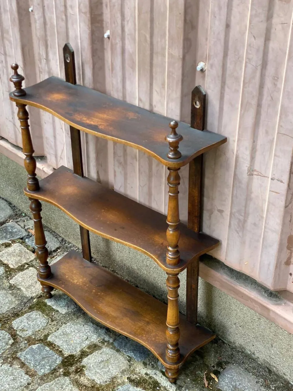 Étagère murale Louis Philippe vintage bois massif du XIXème siècle