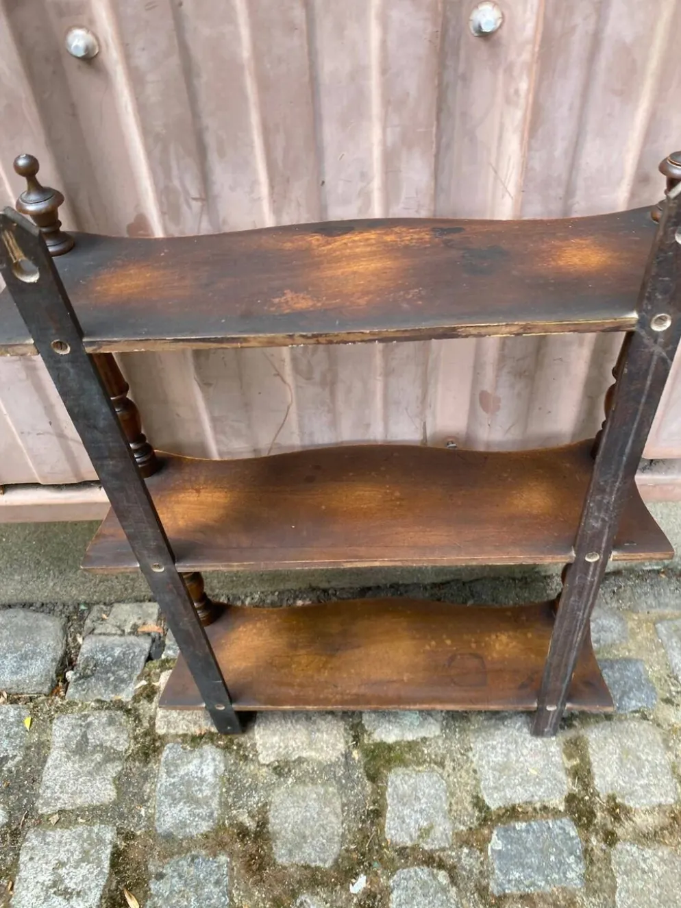 Étagère murale Louis Philippe vintage bois massif du XIXème siècle