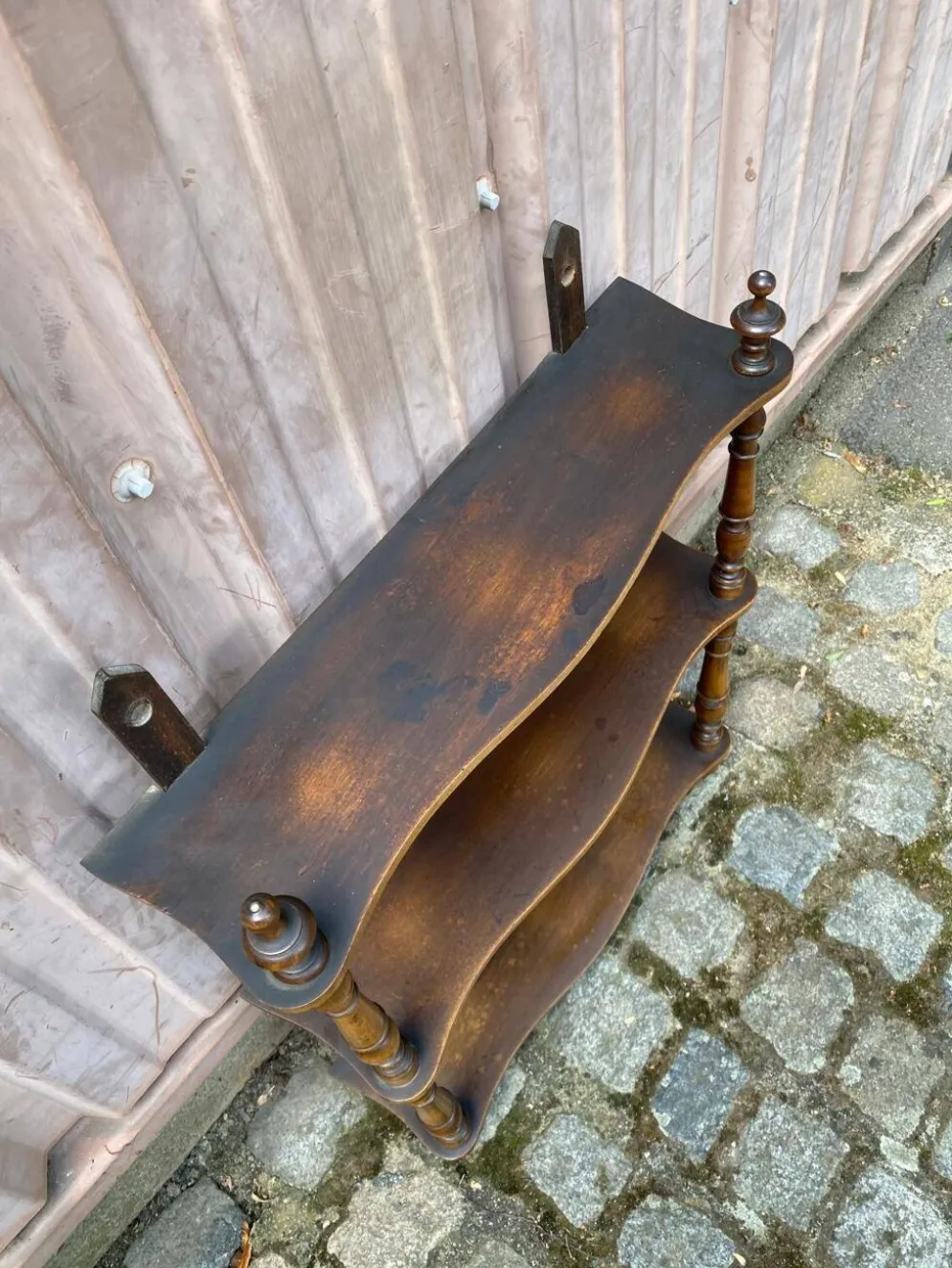 Étagère murale Louis Philippe vintage bois massif du XIXème siècle