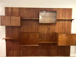 Étagère murale modulable par Poul Cadovius, Teck, 1960s