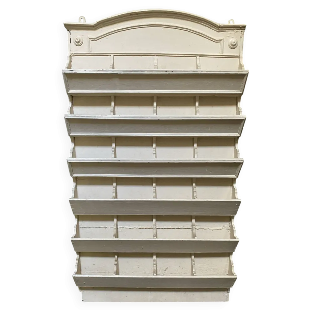 Étagère murale multi casier bois crème