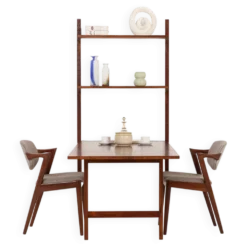 Étagère murale Poul Cadovius avec bureau extensible ou table pour Cado.