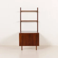 Étagère murale Poul Cadovius avec bureau extensible ou table pour Cado.