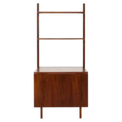 Étagère murale Poul Cadovius avec bureau extensible ou table pour Cado.