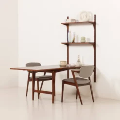 Étagère murale Poul Cadovius avec bureau extensible ou table pour Cado.