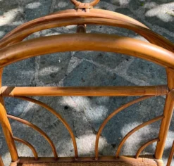 Étagère murale rotin années 70