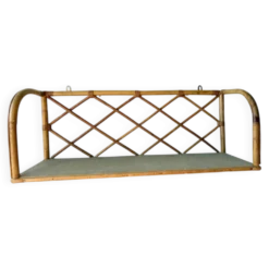 Étagère murale rotin vintage