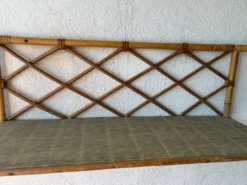 Étagère murale rotin vintage
