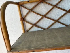 Étagère murale rotin vintage
