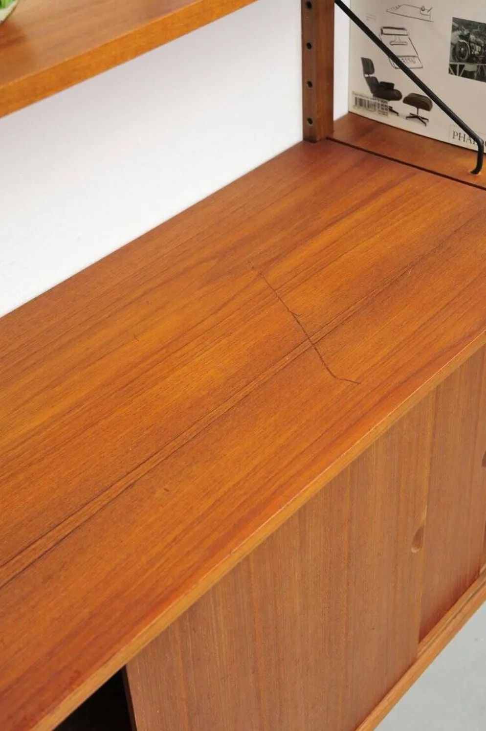 Étagère murale Royal System en teck par Poul Cadovius pour Cado, années 1950.