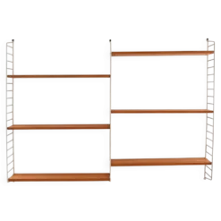 Étagère murale scandinave des années 1960 en sapin