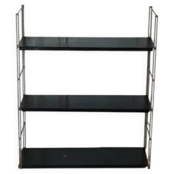 Étagère murale string années 60, noire