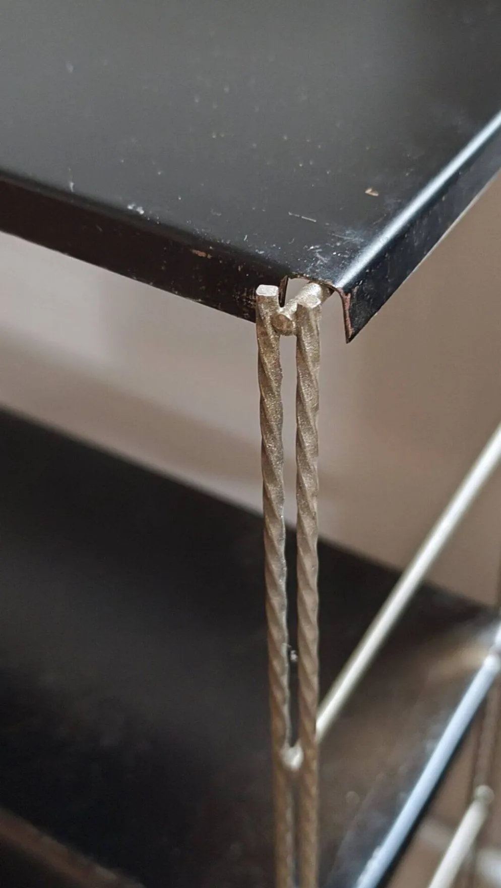 Étagère murale string années 60, noire