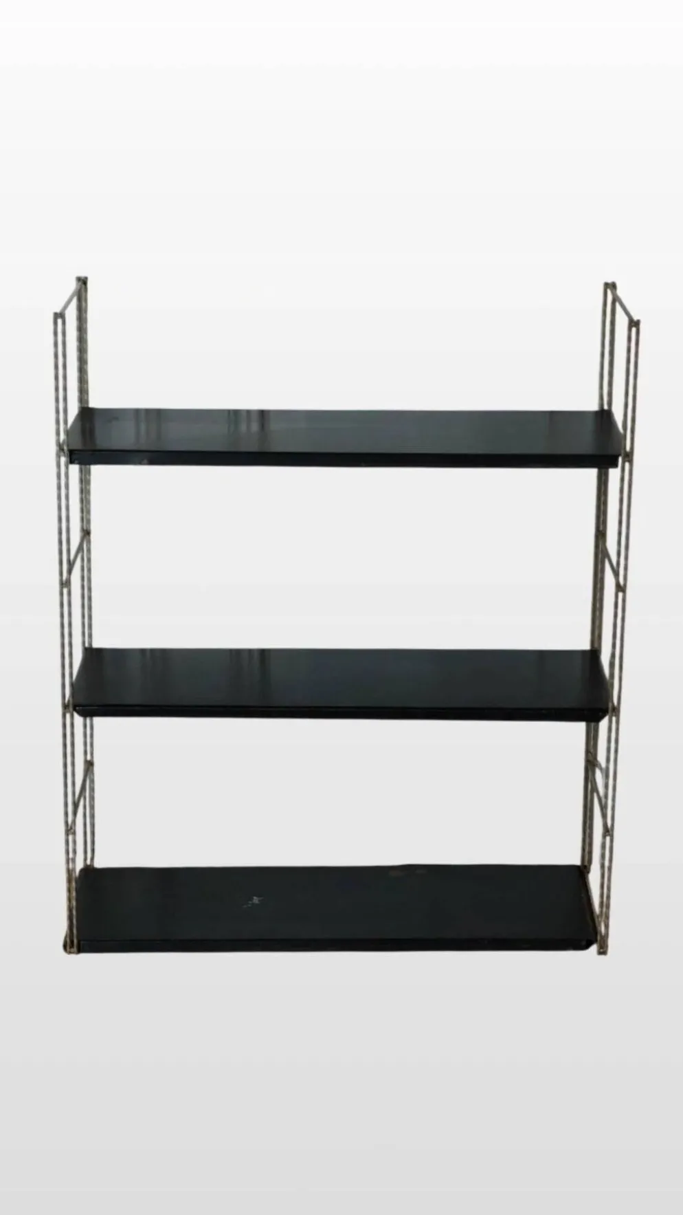 Étagère murale string années 60, noire