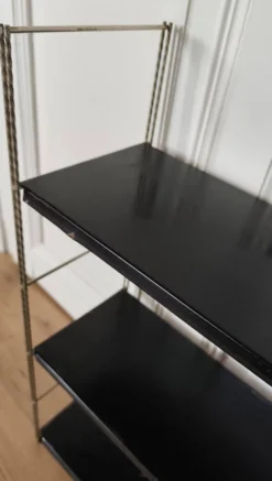 Étagère murale string années 60, noire