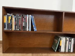 Étagère murale vintage bibliothèque livres / dvd / blu-ray