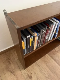 Étagère murale vintage bibliothèque livres / dvd / blu-ray
