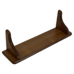 Étagère murale vintage en bois des années 1970, design minimaliste.