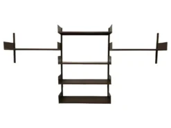 Étagère murale vintage en bois et métal, Danemark