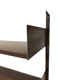 Étagère murale vintage en bois et métal, Danemark