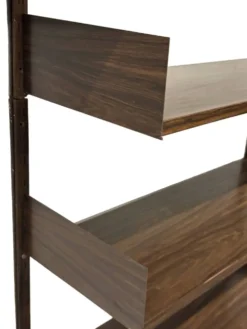 Étagère murale vintage en bois et métal, Danemark