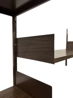 Étagère murale vintage en bois et métal, Danemark