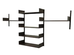 Étagère murale vintage en bois et métal, Danemark