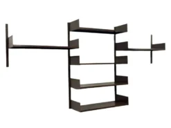 Étagère murale vintage en bois et métal, Danemark