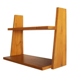 Étagère Murale Vintage en Hêtre, Tchécoslovaquie, Années 1960